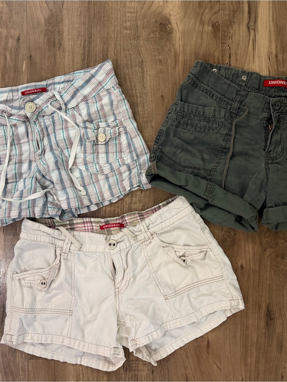Bundle of 3 y2k Unionbay low rise mini shorts
